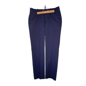 Ralph Lauren Pants Womens 8 Blue Polo Navy Blue Slash Pocket Flat Front